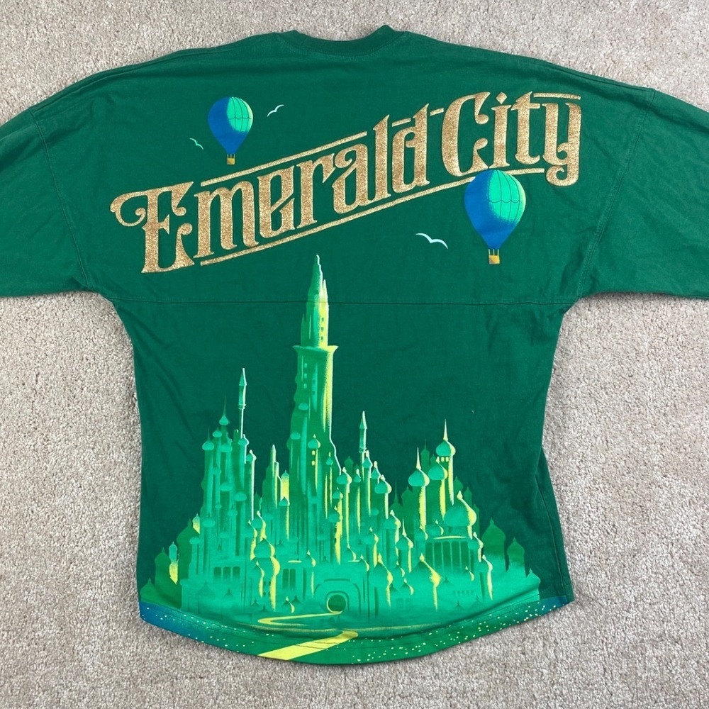 Wicked Universal Studios Spirit Jersey Emerald City Green Long Sleeve XS